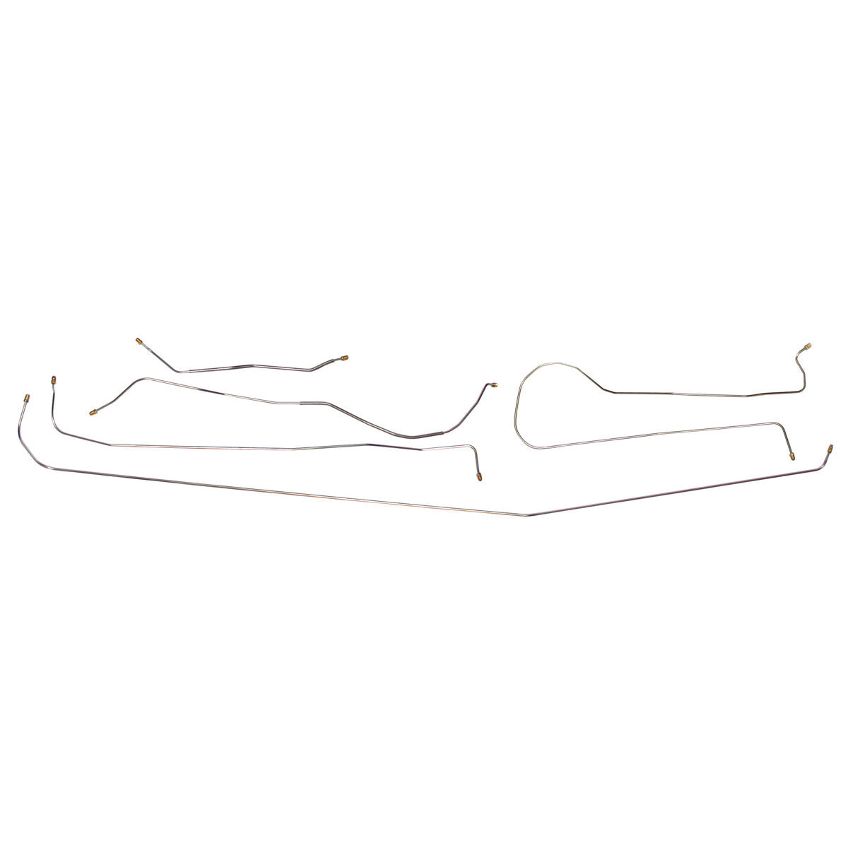 1941 Ford F1 2WD Std. Cab Long/Shortbed Drum Brake Line Kit 5pc, OE Steel
