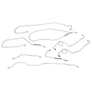 1971 Ford F100 F150 2wd Power Drum Brake Line Kit 8pc, Shortbed, OE Steel