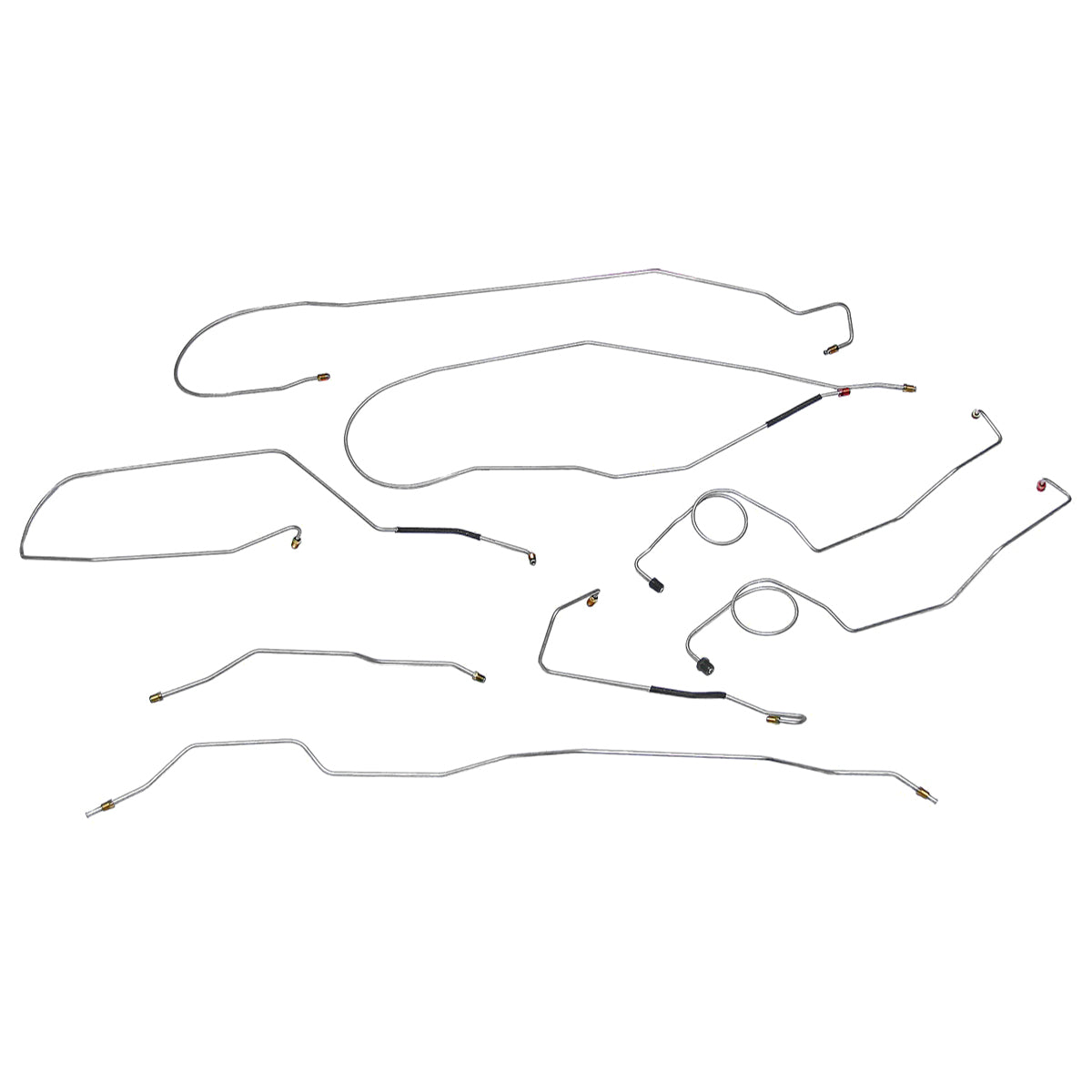 1971 Ford F100 F150 Short Bed 2wd Power Disc Brake Line Kit 8pc OE Steel