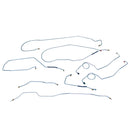 1972 Ford F-100 F-150 2wd Complete Manual Drum Brake Line Kit 8pc, Short Bed OE Steel