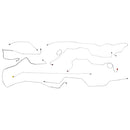 1973 Ford F100 F150 2wd Brake Line Kit 8pc, Longbed, OE Steel
