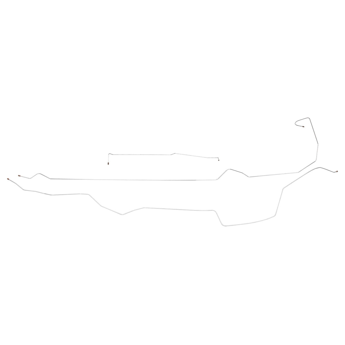 1980-86 Ford Truck 4WD Shortbed 3/16" Fuel Vapor EMS Lines 3pc, OE Steel