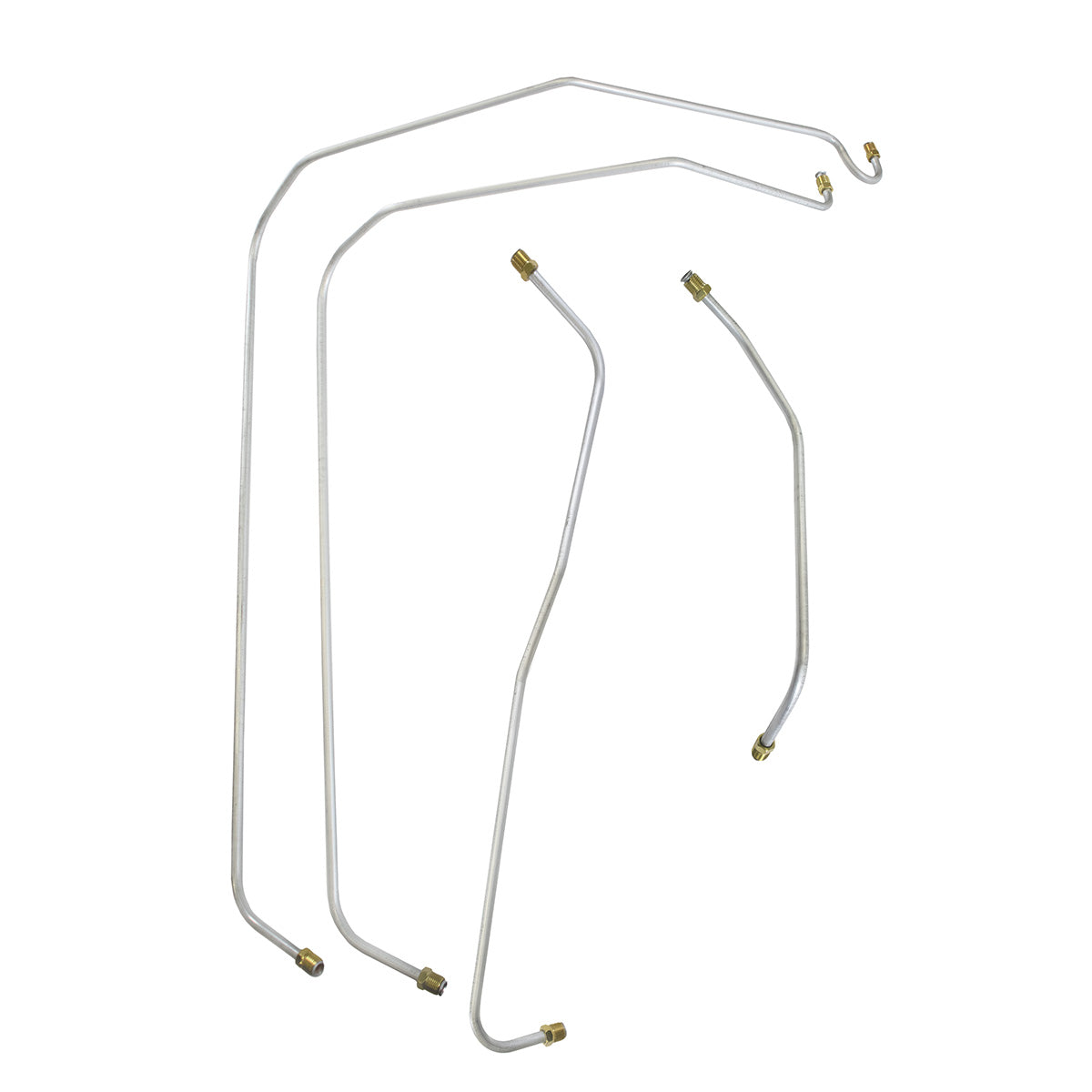 1956 Ford Sunliner/Fairlane/Crown Victoria/Customline/Mainline Trans Cooler Lines w/Flex Hose 4pc, OE Steel