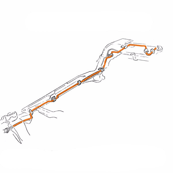 1989-93 Chevrolet/GMC S10/S15 2WD 2.8L V6 FI Std. Cab Longbed 3/8" Main Fuel Lines 3pc, OE Steel