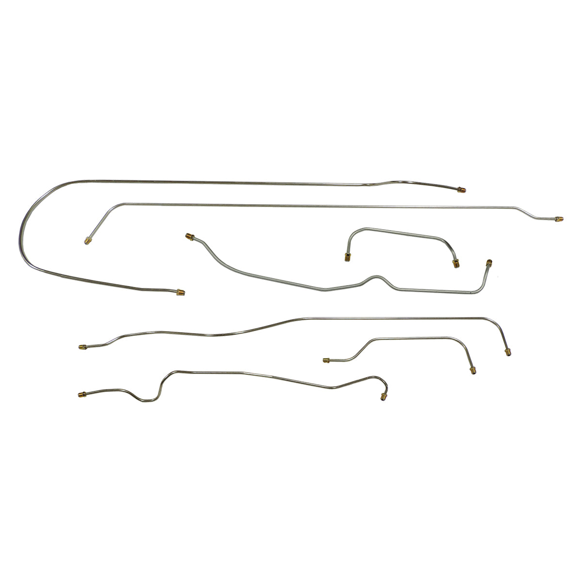 1951-54 Hudson Hornet Manual Drum Brake Line Kit 8pc, OE Steel