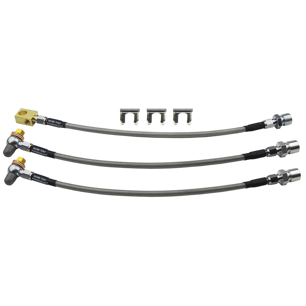 1977-91 Chevrolet Impala Pontiac Bonneville Oldsmobile 88 Stainless Braided Brake Hose Kit 3pc