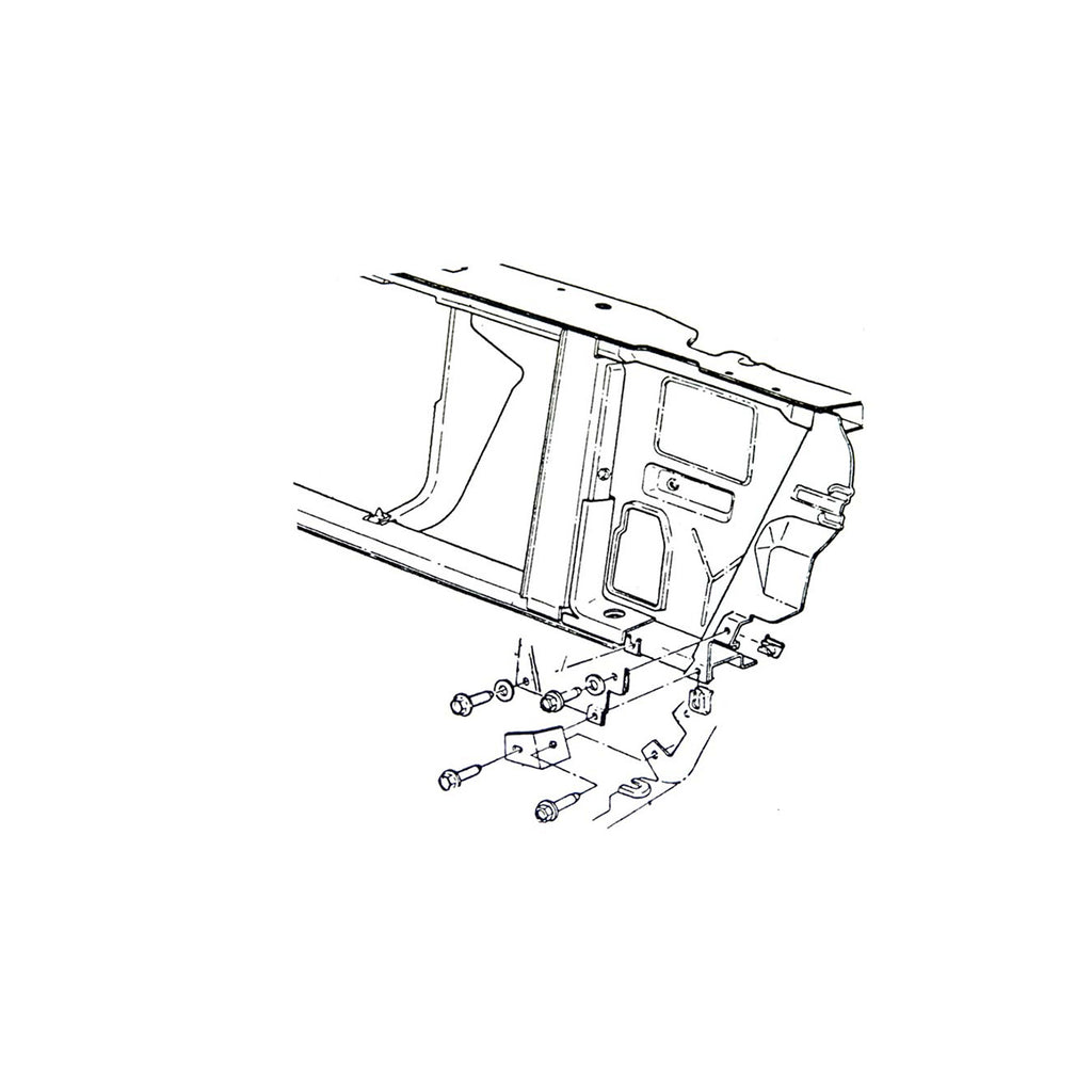 1968-69 Pontiac A-Body Left & Right Front Fender to Core Support Brackets 2pc