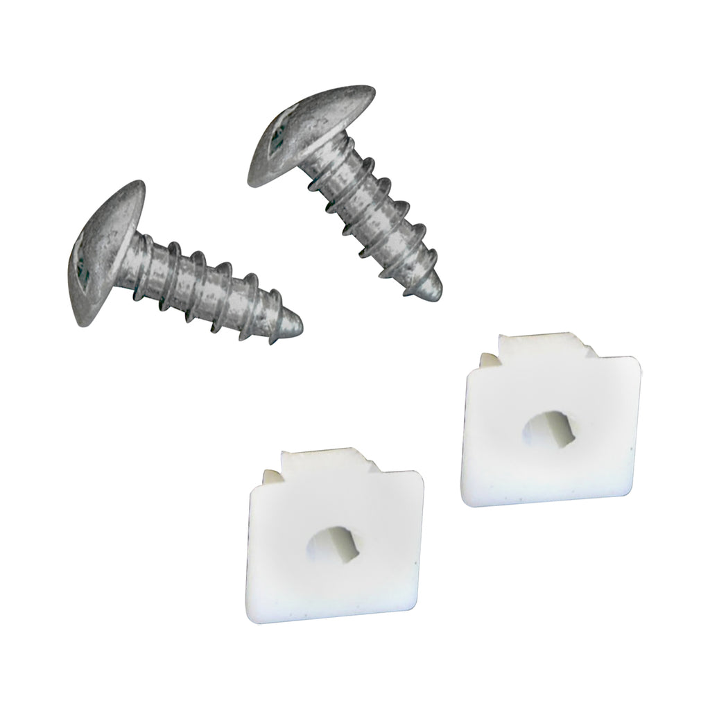 1964-77 GM License Plate Screws and plastic nuts 4pc