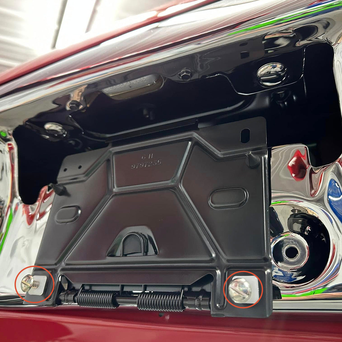 1964-77 GM License Plate Screws and plastic nuts 4pc