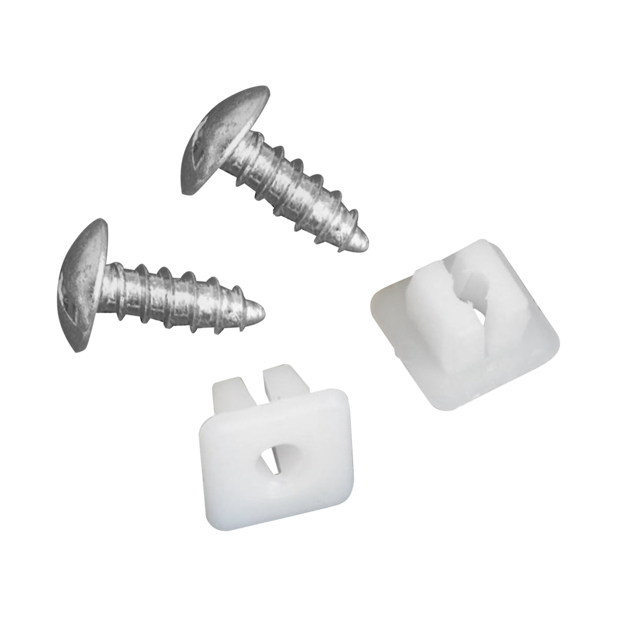 1964-67 GM License Plate Screws & Plastic Nuts 4pc