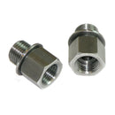 1964-78 GM Transmission Line at Trans, 1/4"-NPT Male x 1/2"-20 Female Adapters & Washers, 4pc