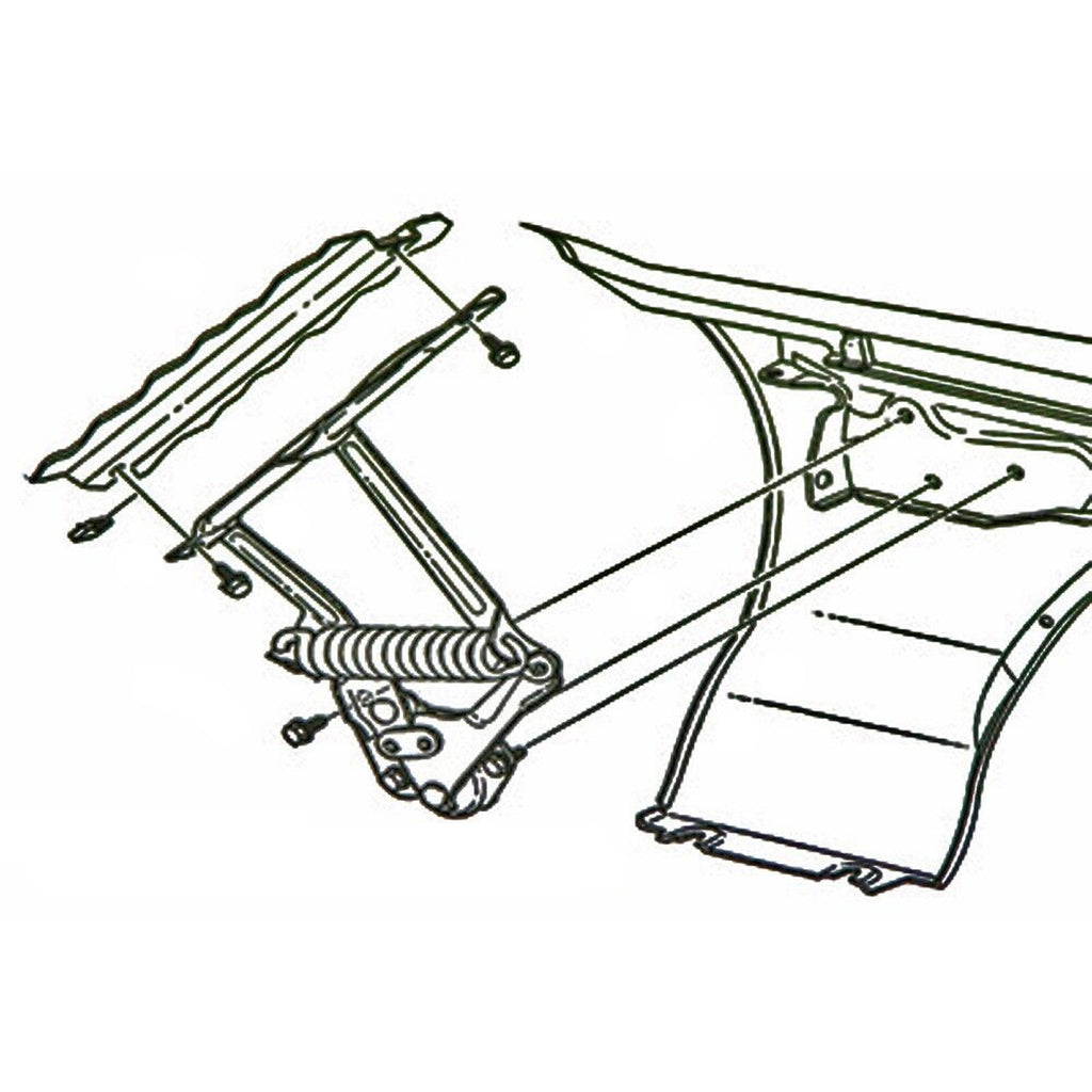 1969-72 Cutlass, 442, F-85, Hood Hinge Rear Spacer 2pc