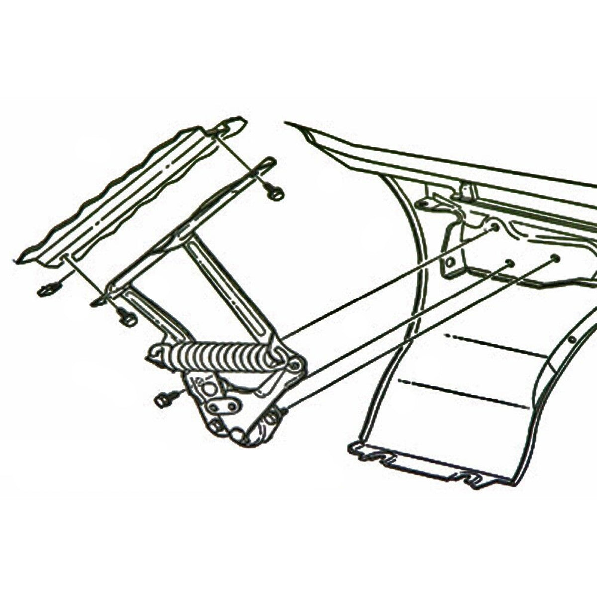 1969-72 Cutlass, 442, F-85, Hood Hinge Rear Spacer 2pc