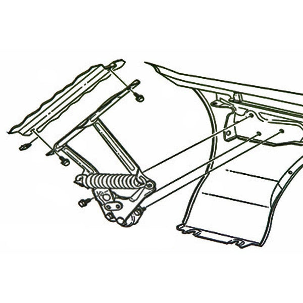 1969-72 Cutlass, 442, F-85, Hood Hinge Rear Spacer 2pc