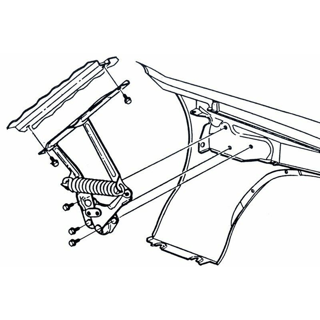 1968-72 GM A-Body Chevelle GTO 442 GS Hood Hinge Bolt Kit 10pc