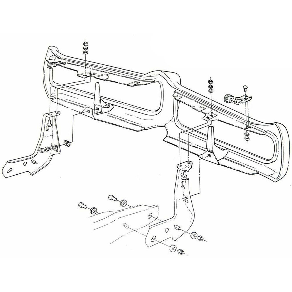 1968-69 GTO Nose To Lower Bumper & Lower Nose Support Bracket Hardware 8pc