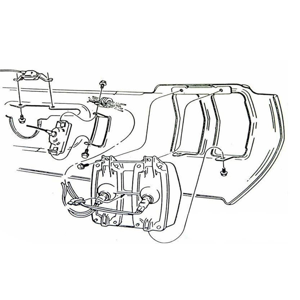 1970 Olds Cutlass Rear Bumper Tail Lights Mounting Kit 24pc, Does both sides - Tail Lights to The Rear Bumper