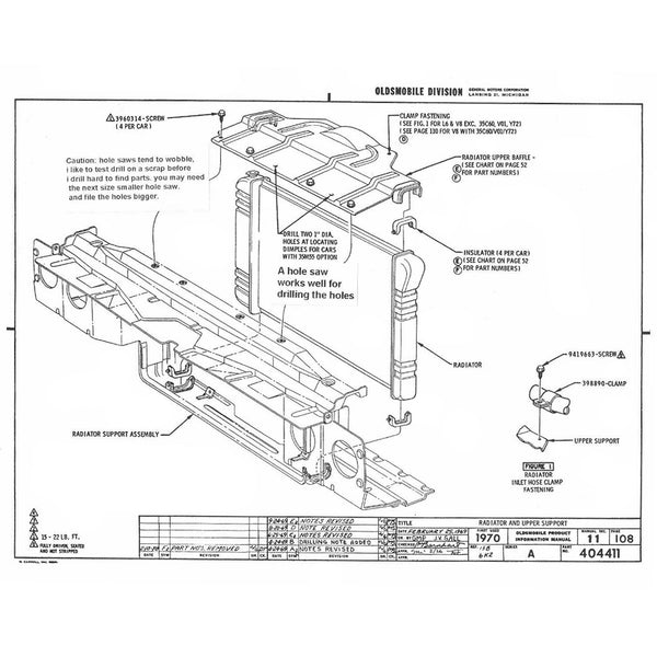 1969-72 Cutlass Auxiliary Automatic Trans Cooler Kit.