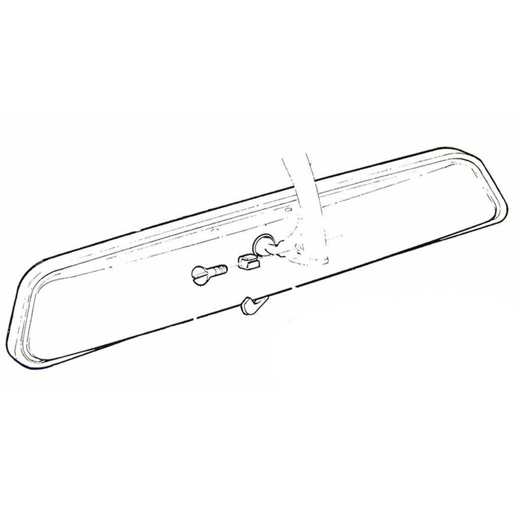 1964-72 GM Rear View Mirror Chrome Screw 1pc.