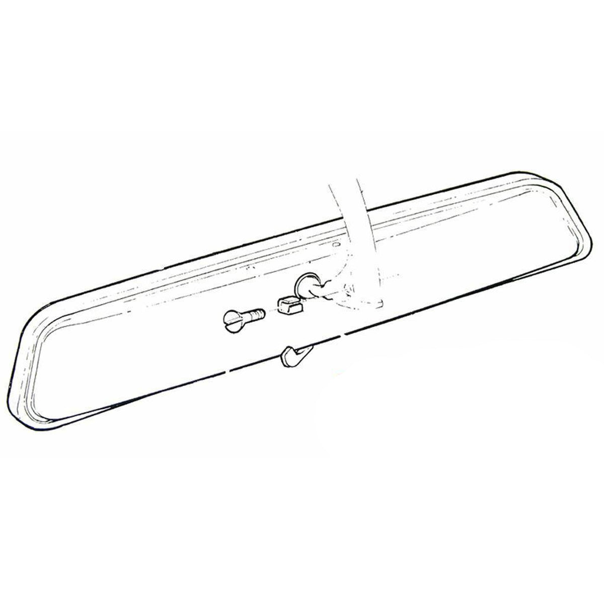 1964-72 GM Rear View Mirror Chrome Screw 1pc.