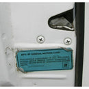1970-76 GM Blue, Driver Door Decal With Clear Cover 2pc.