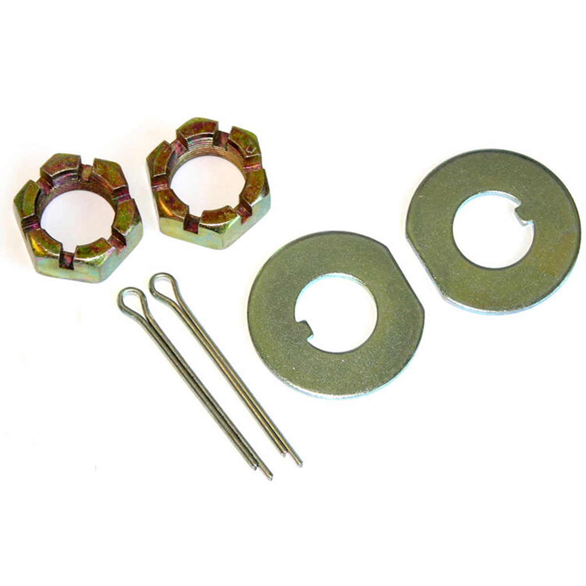 1964-72 GM Front Disc Brake Spindle Nut, Washer, Cotter Pins 6pc Kit