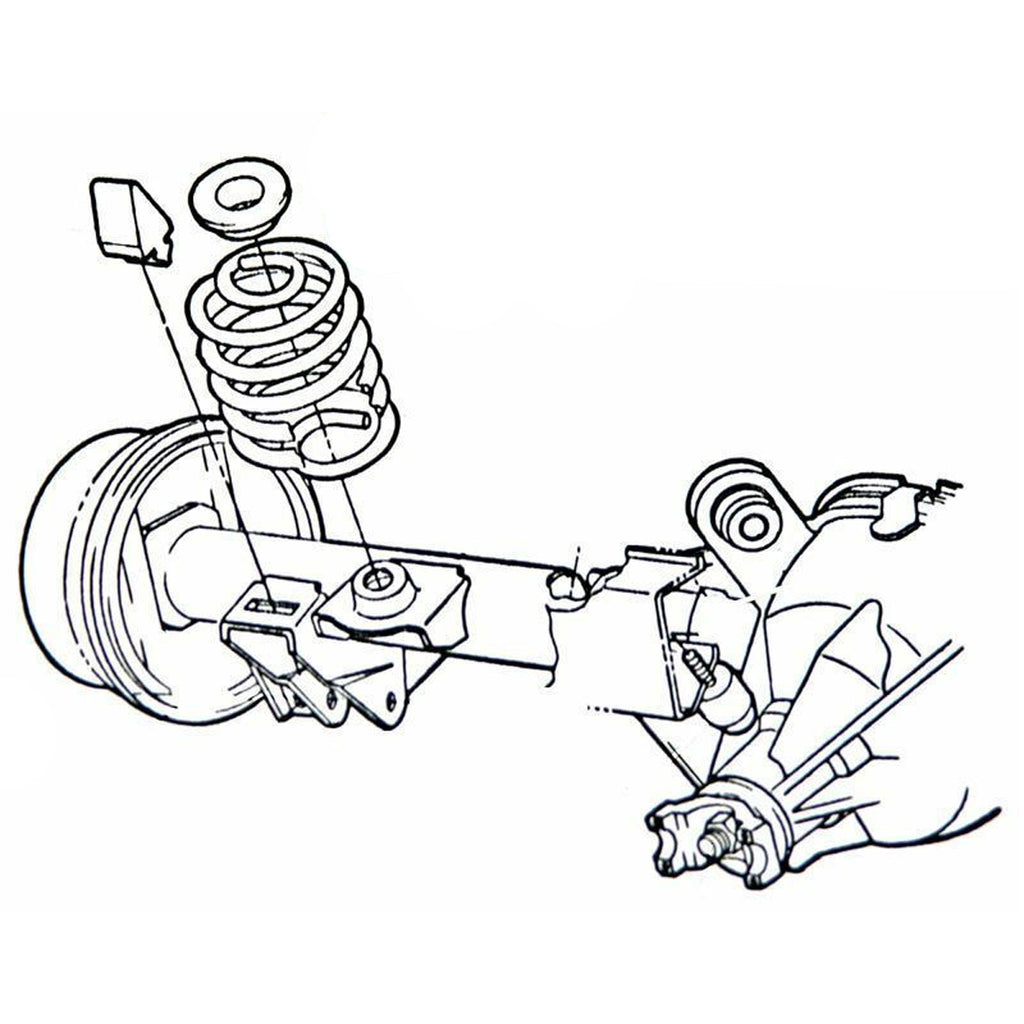 1964-77 GM A-Body Rear Spring Insulator Black Rubber 2pc