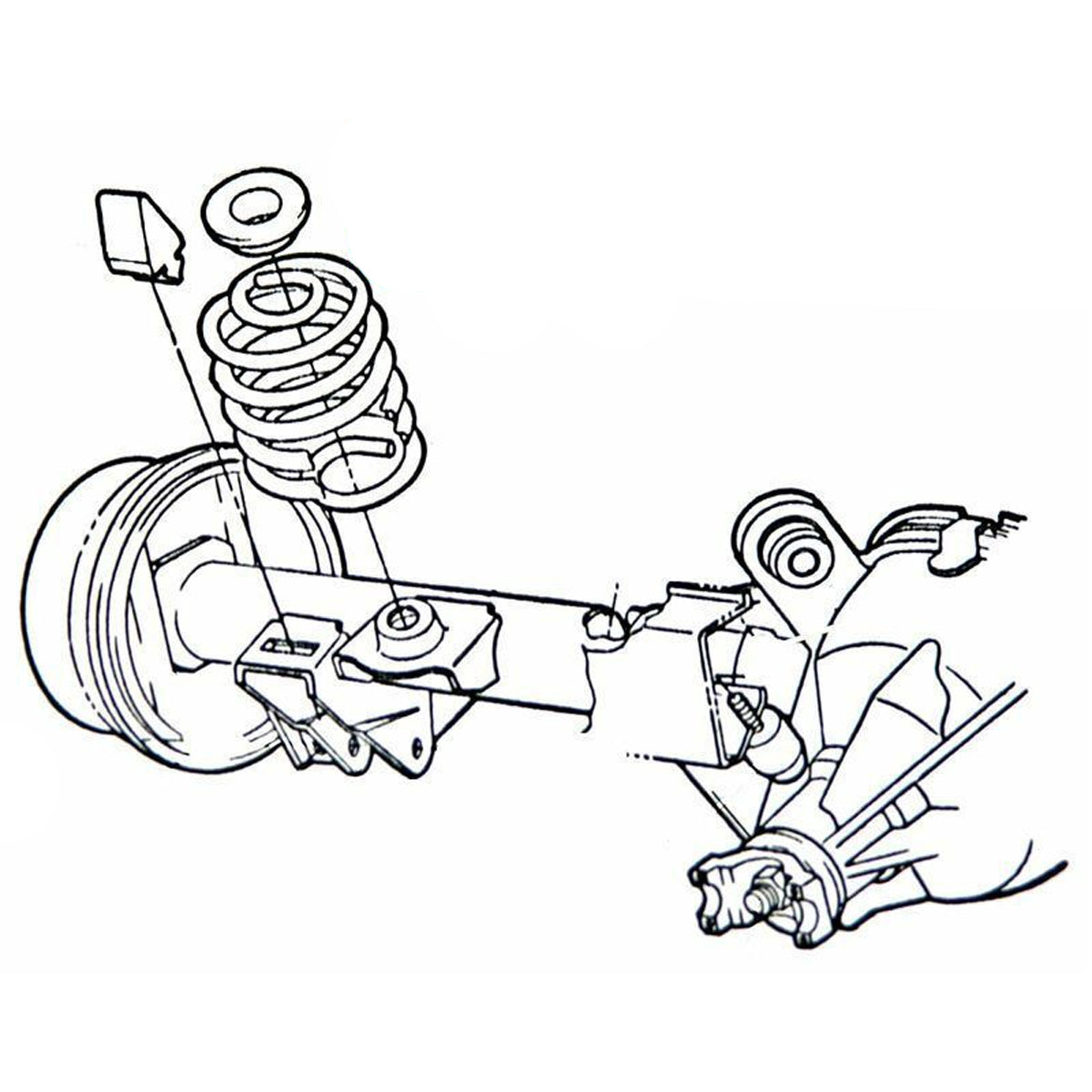 1964-77 GM A-Body Rear Spring Insulator Black Rubber 2pc