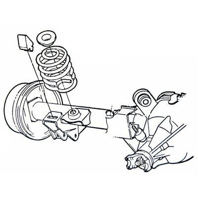 1964-77 GM A-Body Rear Spring Insulator Black Rubber 2pc