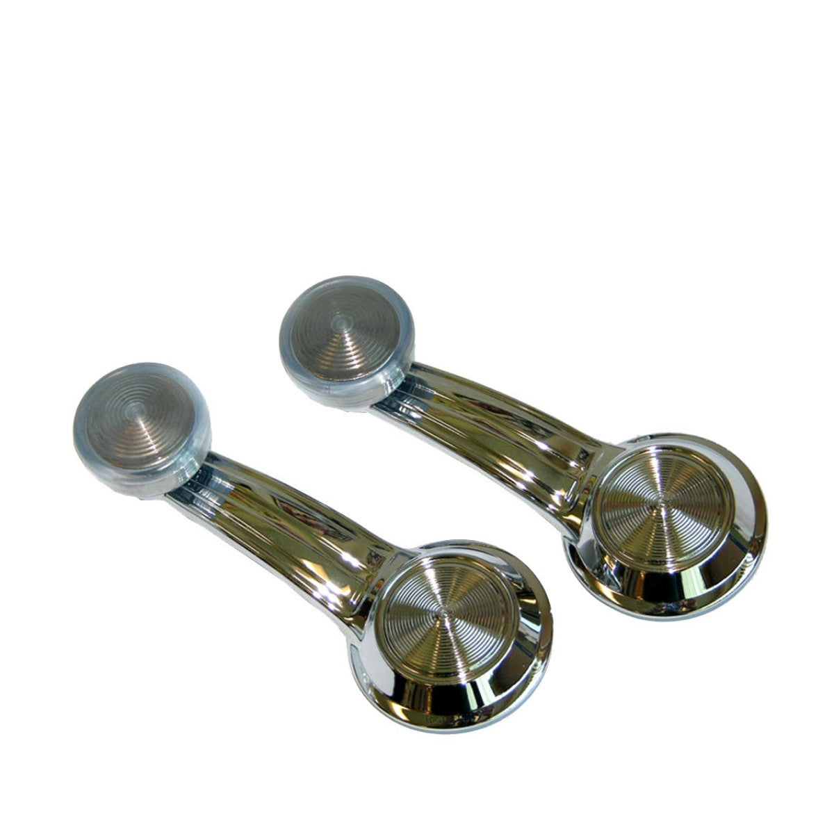 1969-72 GM A-Body Window Regulator Handles Clear Knob Kit Of 2 With Clips