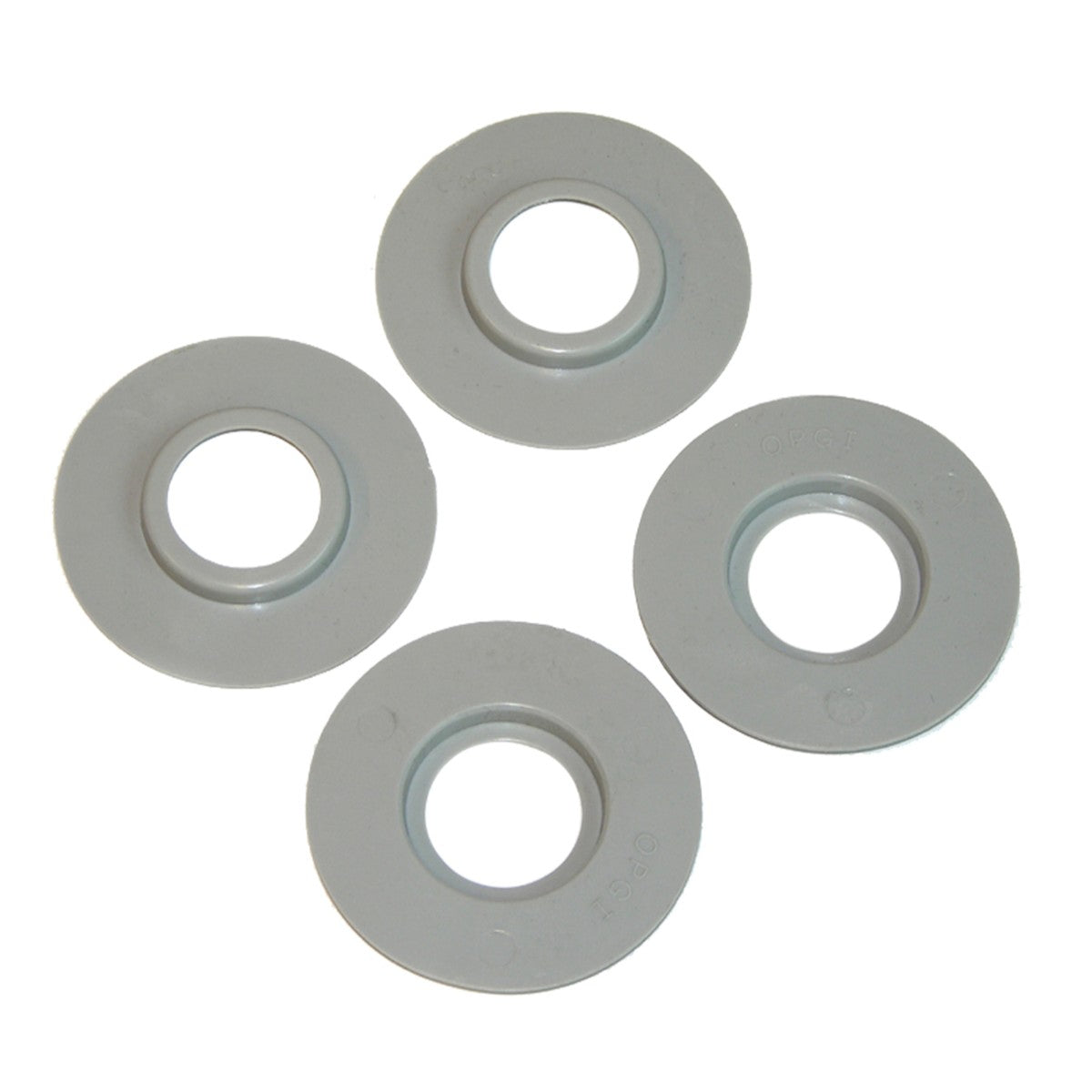 1964-72 GM A-Body Interior Door Handle Washers Grey Plastic 4pc Kit