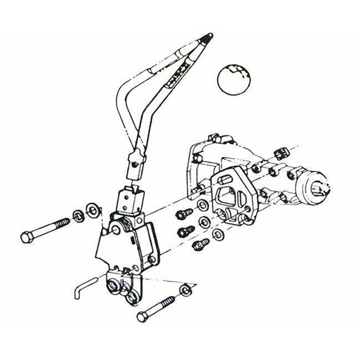 1967-69 GM A-Body 4 Speed Shifter Mounting Bracket To Trans Body Bolt Kit 6pc