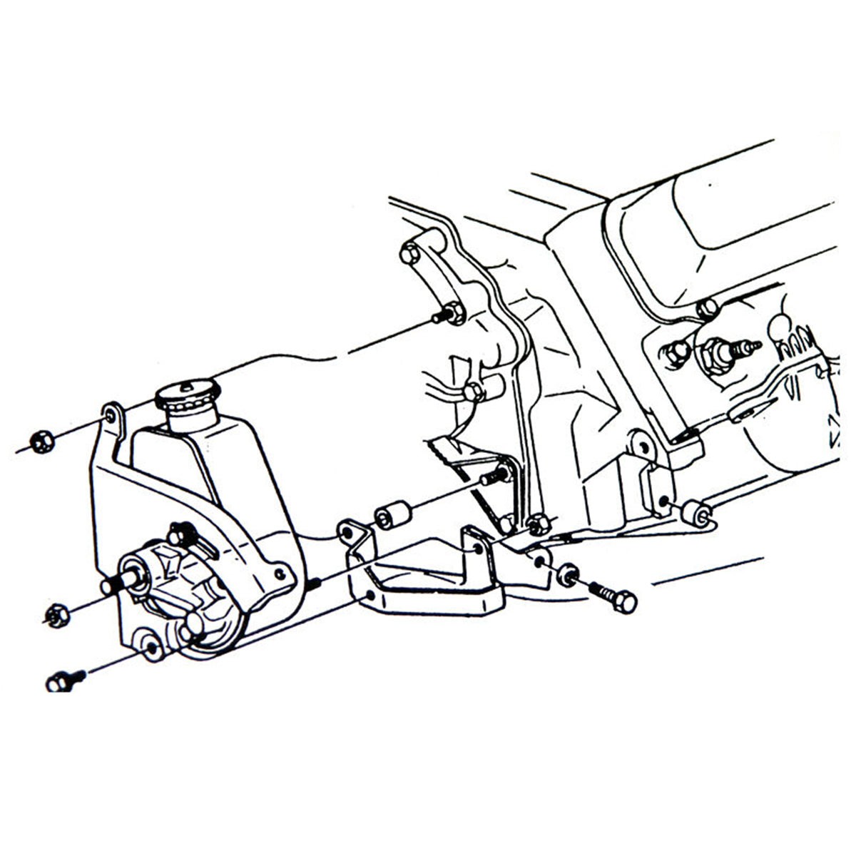 1968-74 Oldsmobile Power Steering Pump Spacers 2pc Kit