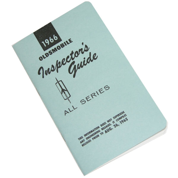 1966 Oldsmobile Inspectors Guide For F-85, 88, 98, Code Book 1pc
