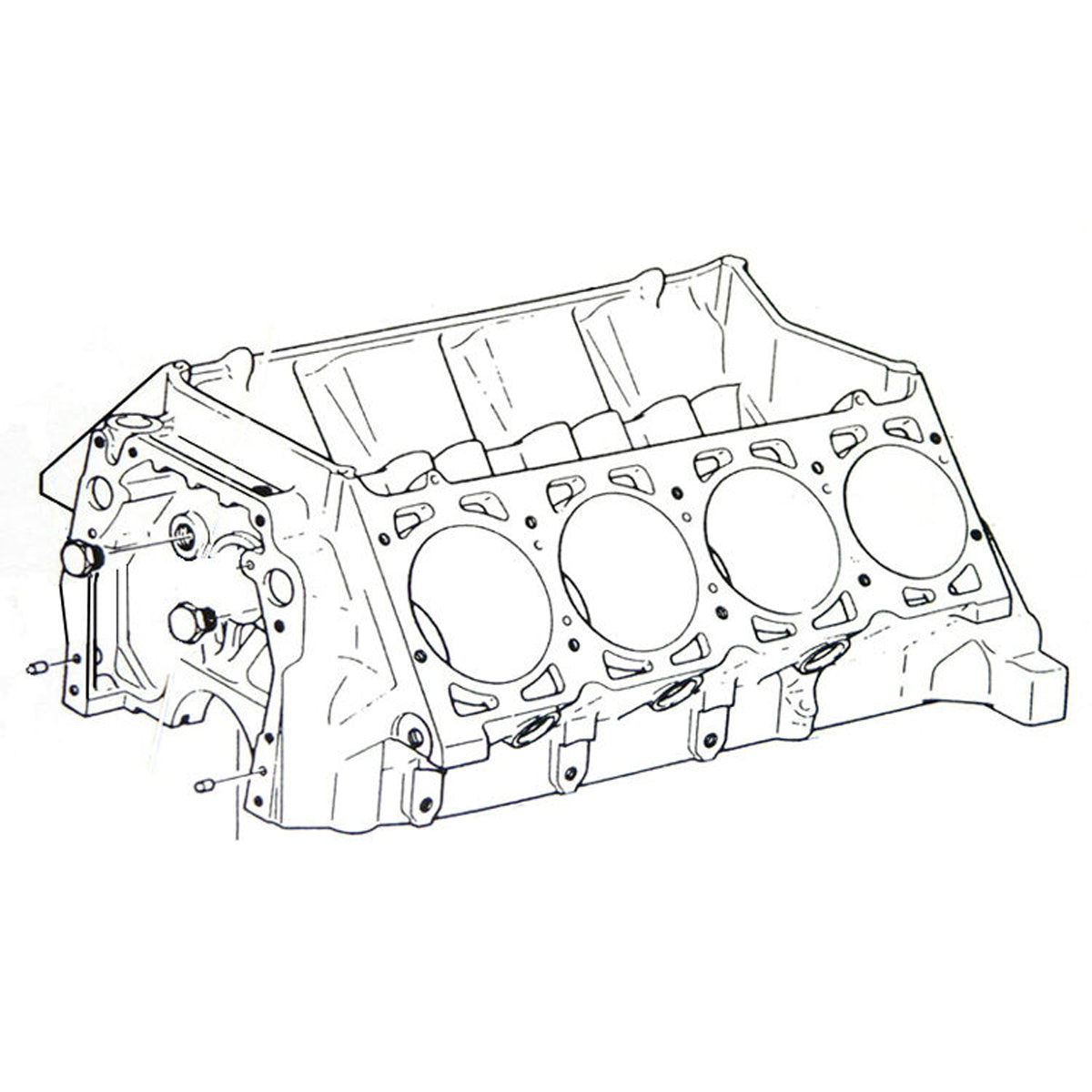 1964-74 Olds Engine Block Locating Pins For Heads & Timing Cover 6pc, Also 1979 Trans Am Olds 403 Engine