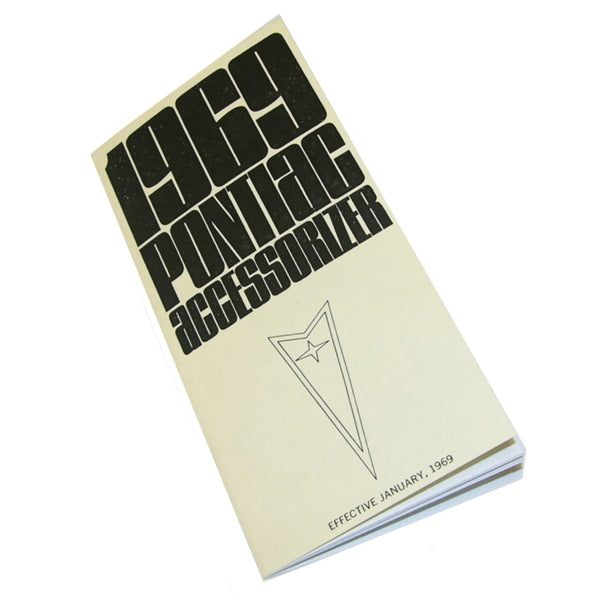 1969 Pontiac GTO Firebird Trans AM Dealer Accessorizer Book