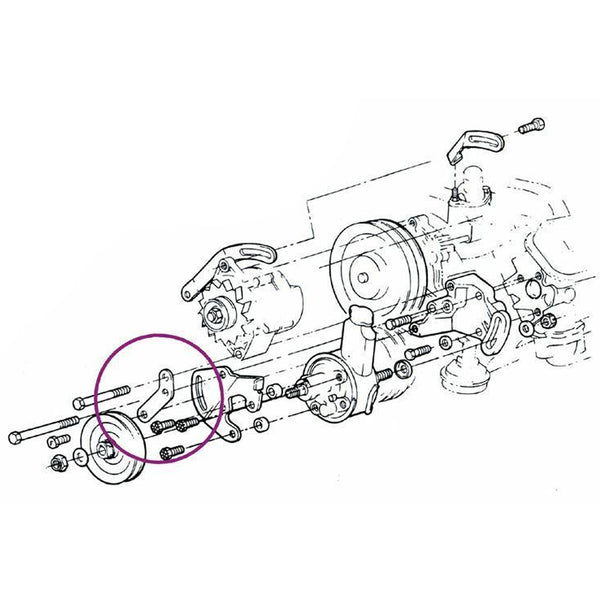 1967-69 Pontiac, GTO, Firebird, Alternator Pivot Bracket All V8 With PS