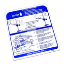 1970-72 Pontiac Lemans GTO Trunk Lid Jacking Instructions Decal 1pc