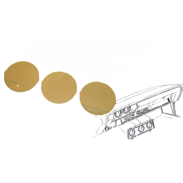 1968-72 Olds Cutlass Gauge Face Lenses For Rally Gauges 3pc