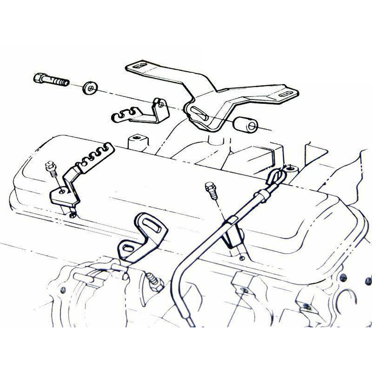 1968-70 Pontiac GTO Firebird Spark Plug Wire Loom AC Cars Only Passenger Front All V8 Cars