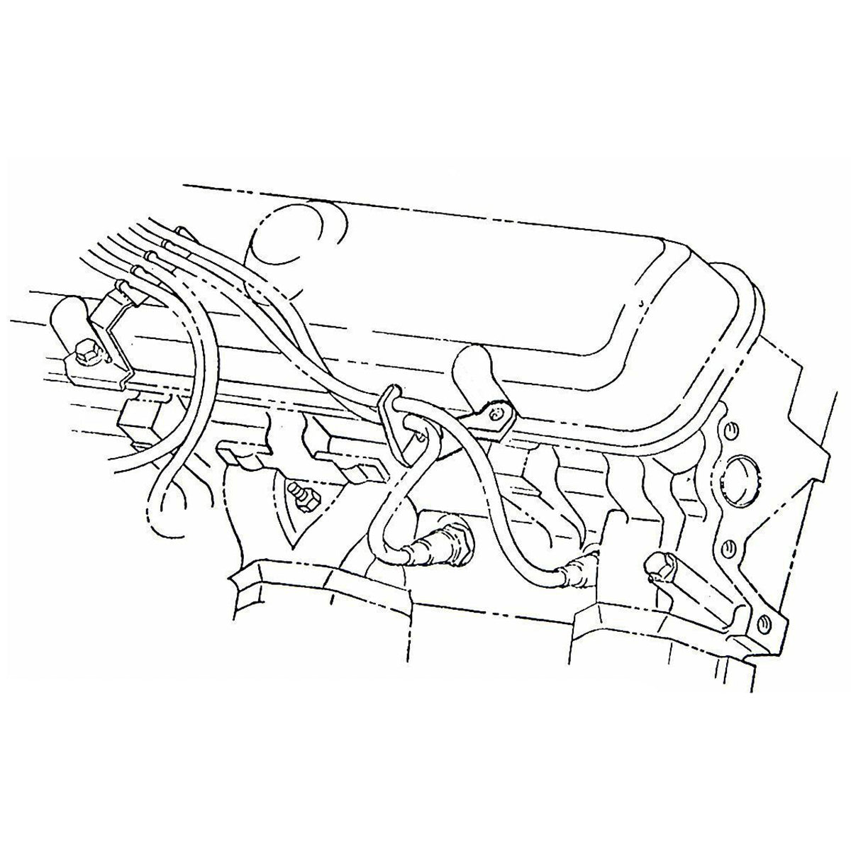 1969-70 Pontiac, GTO, Firebird Spark Plug Wire Loom All V8 Cars Passenger Rear