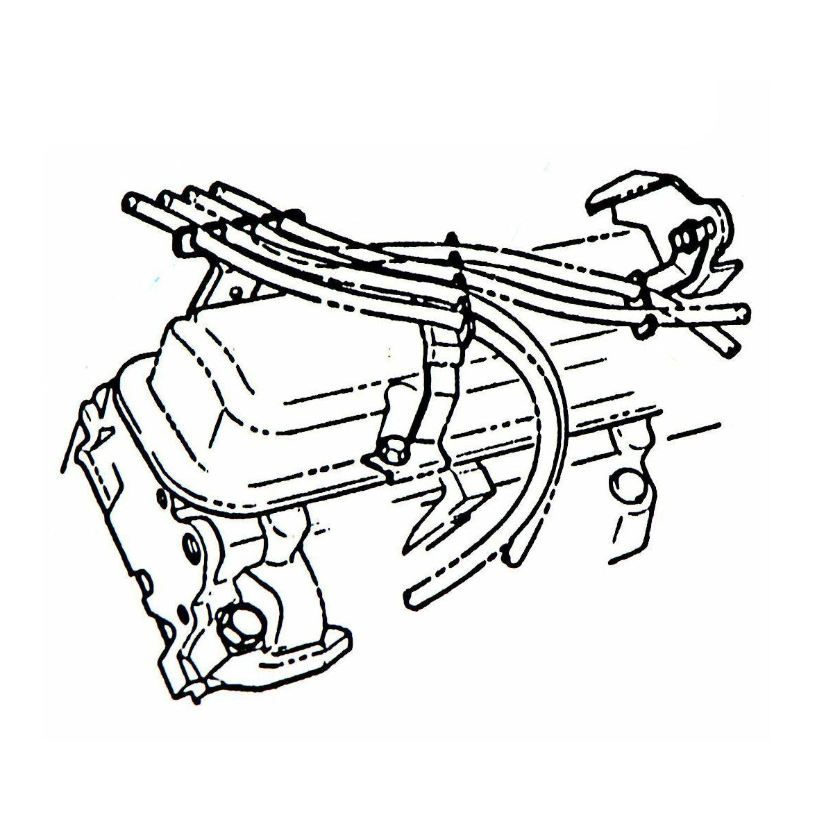 1968-70 Pontiac, GTO, Firebird Spark Plug Wire Loom All V8 Cars Driver and Passenger Rear 2pc