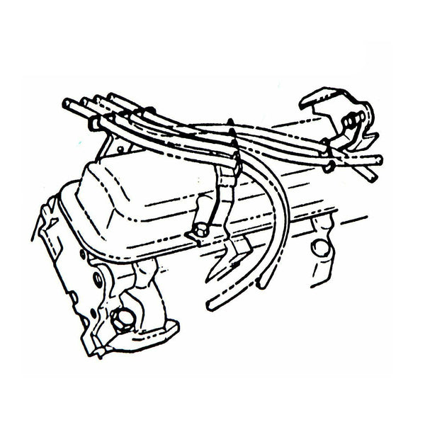 1968-70 Pontiac, GTO, Firebird Spark Plug Wire Loom All V8 Cars Driver and Passenger Rear 2pc