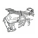 1968-70 Pontiac, GTO, Firebird Spark Plug Wire Loom All V8 Cars Driver and Passenger Rear 2pc