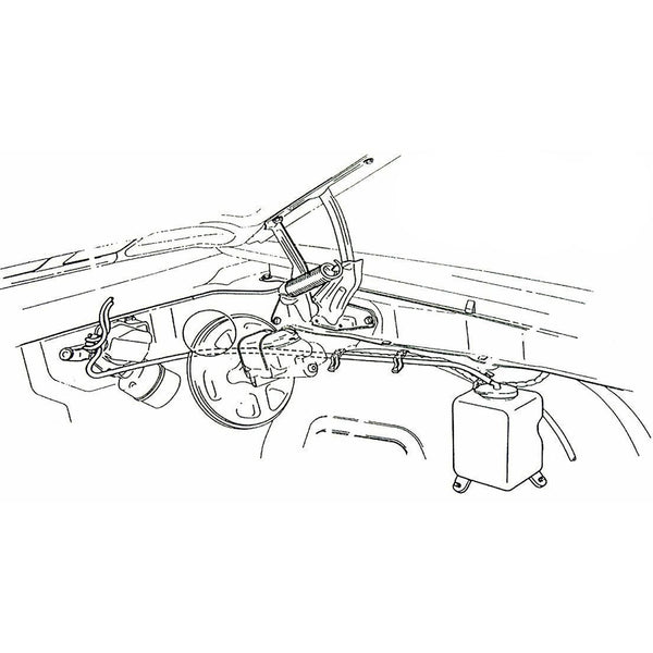 1968-72 Olds Cutlass Washer Hose Kit For Bottle on Driver Side AC Cars 3pc Kit