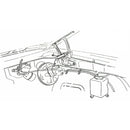 1968-72 Olds Cutlass Washer Hose Kit For Bottle on Driver Side AC Cars 3pc Kit