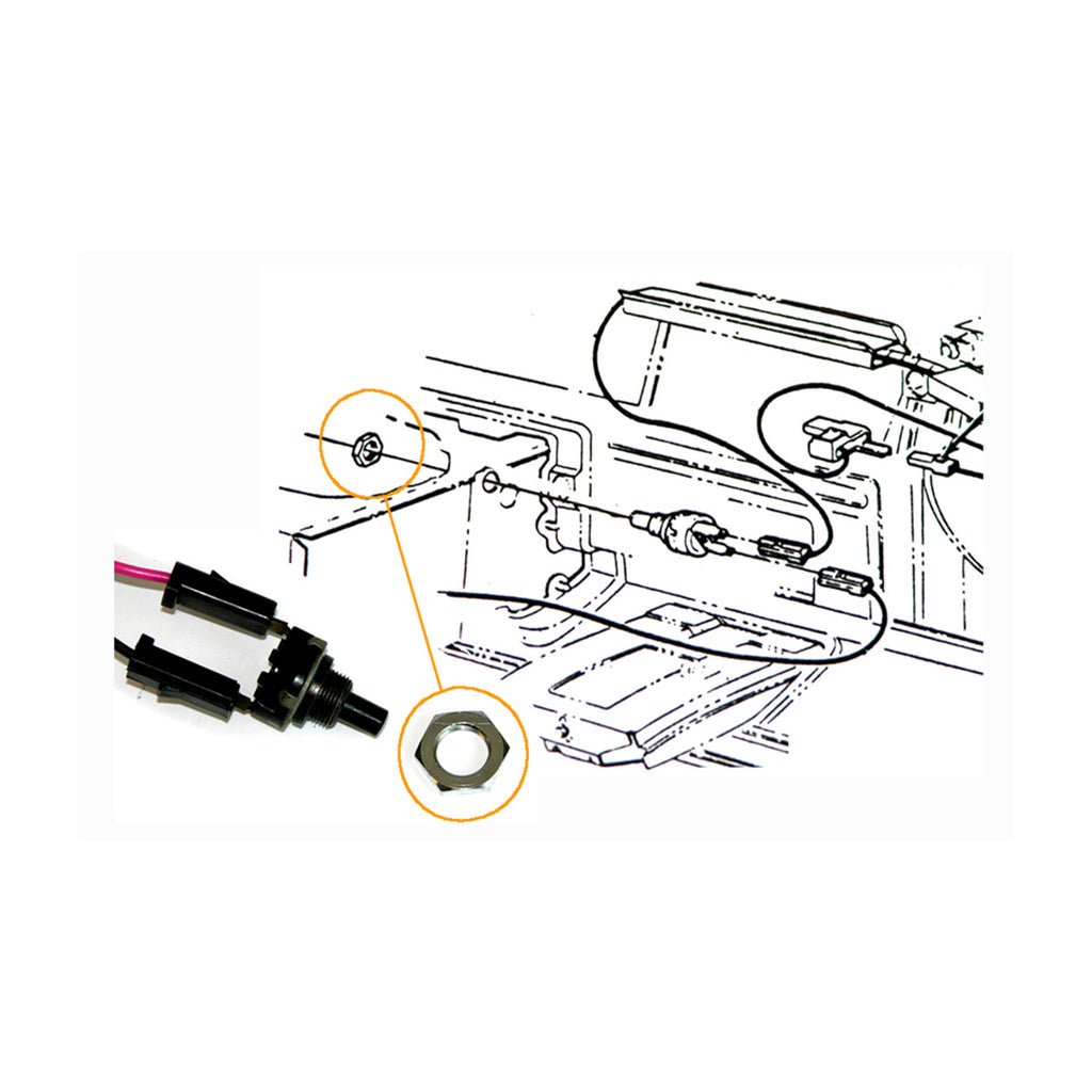 1969 Pontiac Power Trunk Switch Chrome Nut 1pc (All Models)