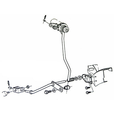 1969-77 GM A-Body Back Drive Cross Shaft Spring, Plastic Spacer & Washers 5pc Kit