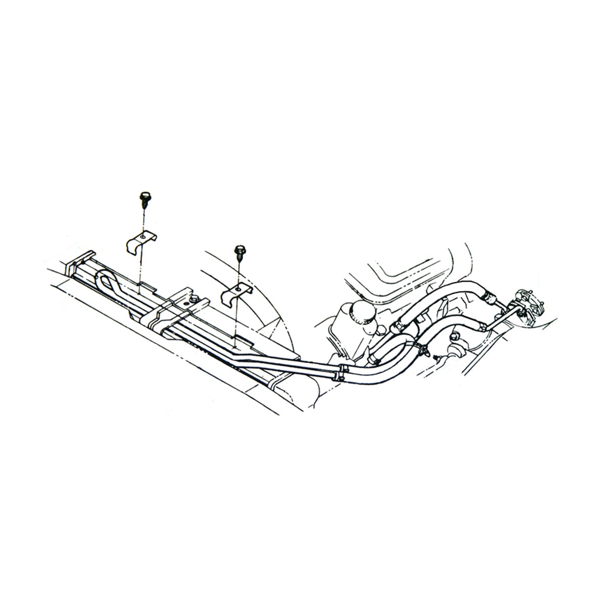 1969 Pontiac Firebird/Trans Am Power Steering Cooler & Return Lines (w/Hoses & Clips), OE