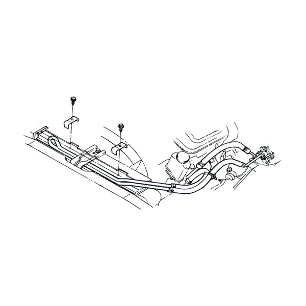 1969 Pontiac Firebird/Trans Am Power Steering Cooler & Return Lines (w/Hoses & Clips), OE